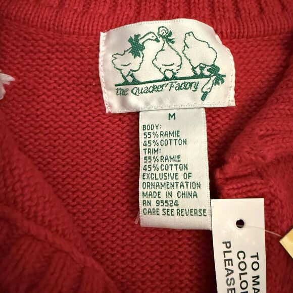 Quacker Factory Women‎ Medium Sweater Patriotic NWT USA Flag - Picture 2 of 7